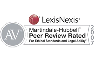 Lexis Nexis Martindale-Hubell Peer Review Rated for Ethical Standards and Legal Ability